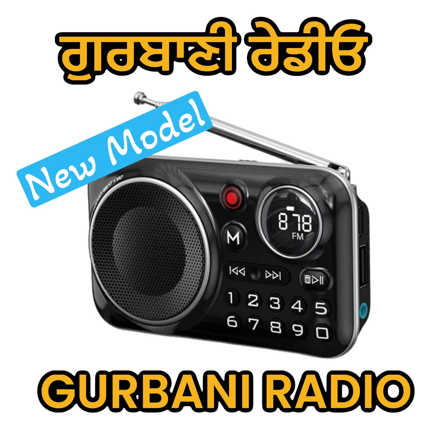 New Sansui Portable Mini Gurbani Radio Player Nitnem Sukhmani Sahib katha kirtan